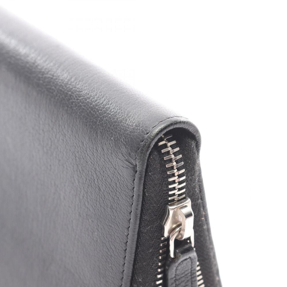 CHANEL Authentic Black Leather Logo Wallet - Picture 13 of 14